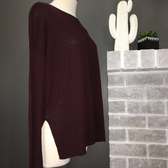 H&M burgundy longsleeve - Picture 2 of 3